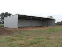 32' x 86' x 16' weld up single slope lean too 3 sided structure