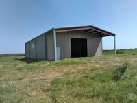 40'x60'x14' weld up with a 10' gable extension for a Hay Barn