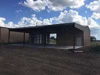 40'x60'x16' weld up with a 25'x60' lean too for an Implement Shed