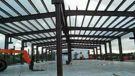 Example of main frame with roof secondary framing be installed