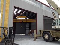 Overhead Crane being installed in Industrial Crane Building